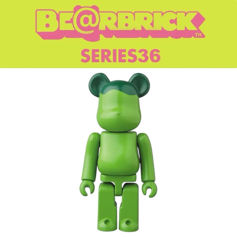 PRE-OWNED 100% BEARBRICK SERIES 36 JELLYBEAN - GREEN MATCHA